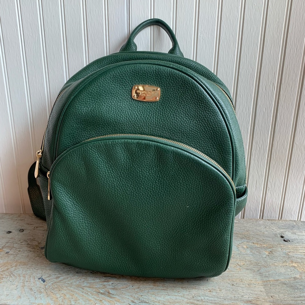 Michael Kors Leather Backpack Bag Purse Green NWOT